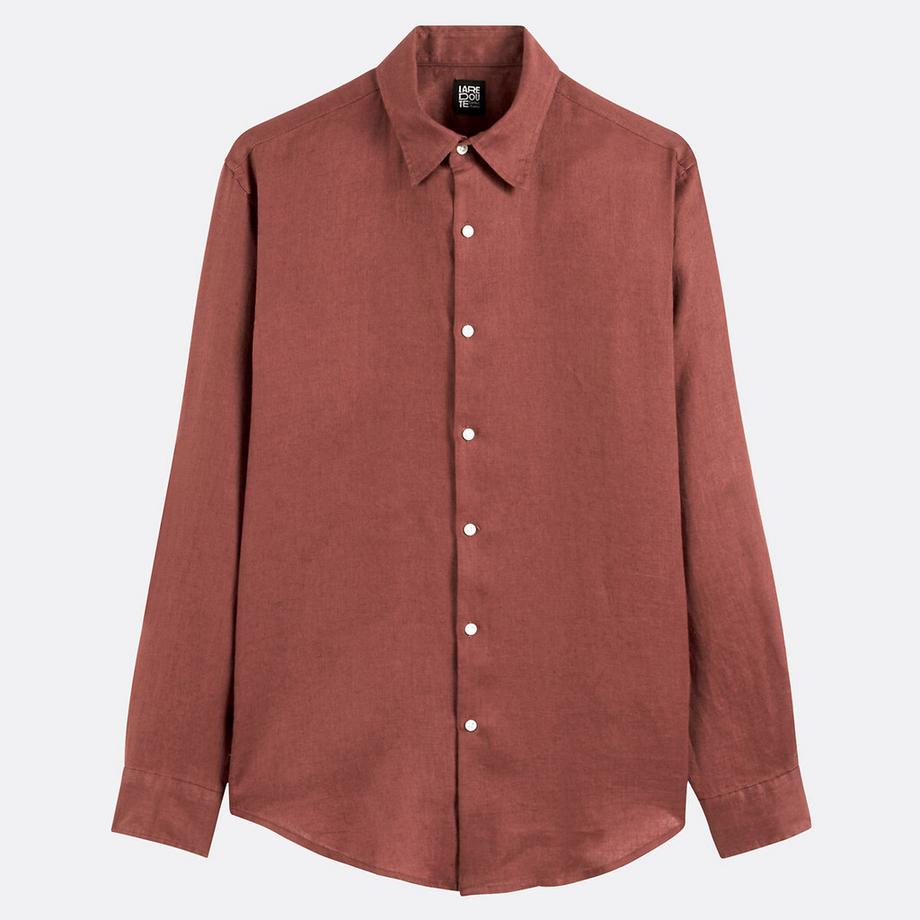 La Redoute Collections Signature Camicia Dritta Lino Maniche Lunghe  