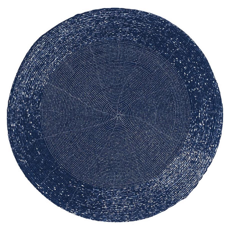 Aulica  DESSOUS D'ASSIETTE PERLE BLEU FONCE PAR BOITE DE - 6 