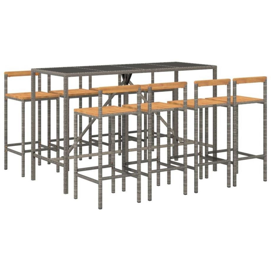 VidaXL Gartenbar set poly-rattan  