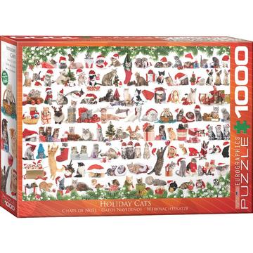 puzzle Weihnachtskatze 1000 Teile