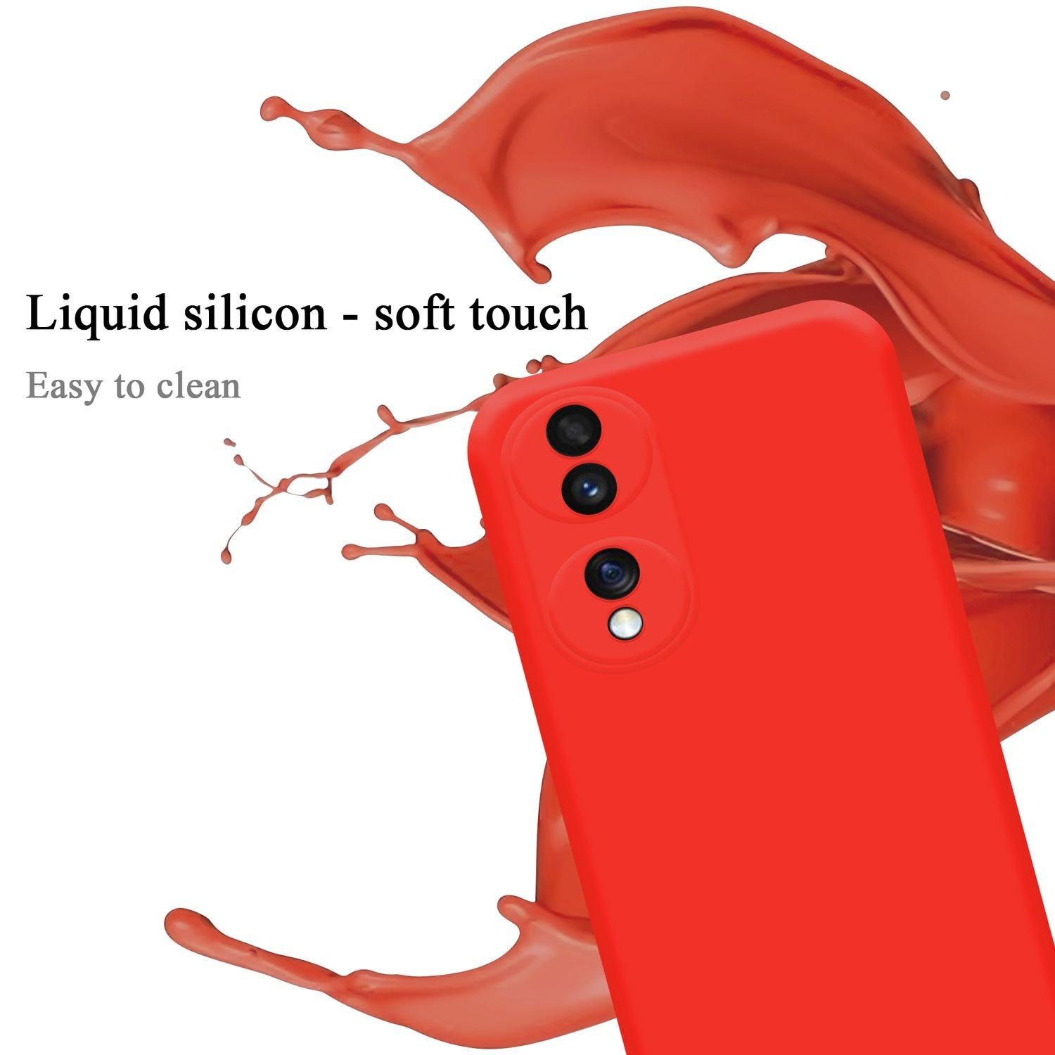 Cadorabo  Hülle für Honor 70 in LIQUID ROT - Schutzhülle aus flexiblem TPU Silikon 