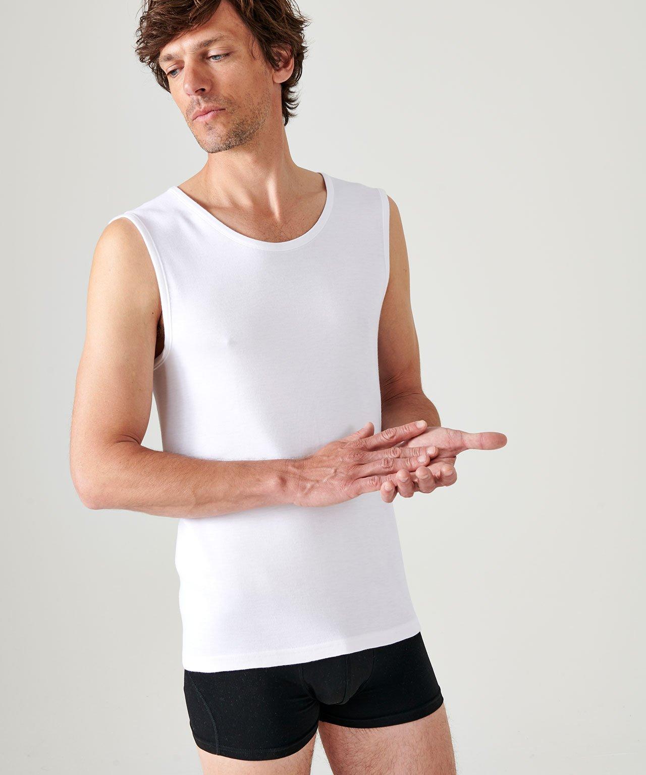 Image of Achselshirt. Herren Weiss XXL