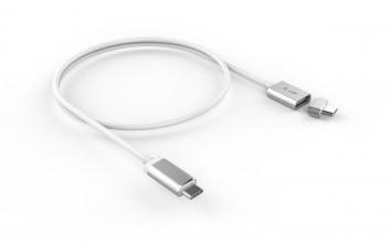 LMP  17216 câble USB 1,8 m USB C Argent 