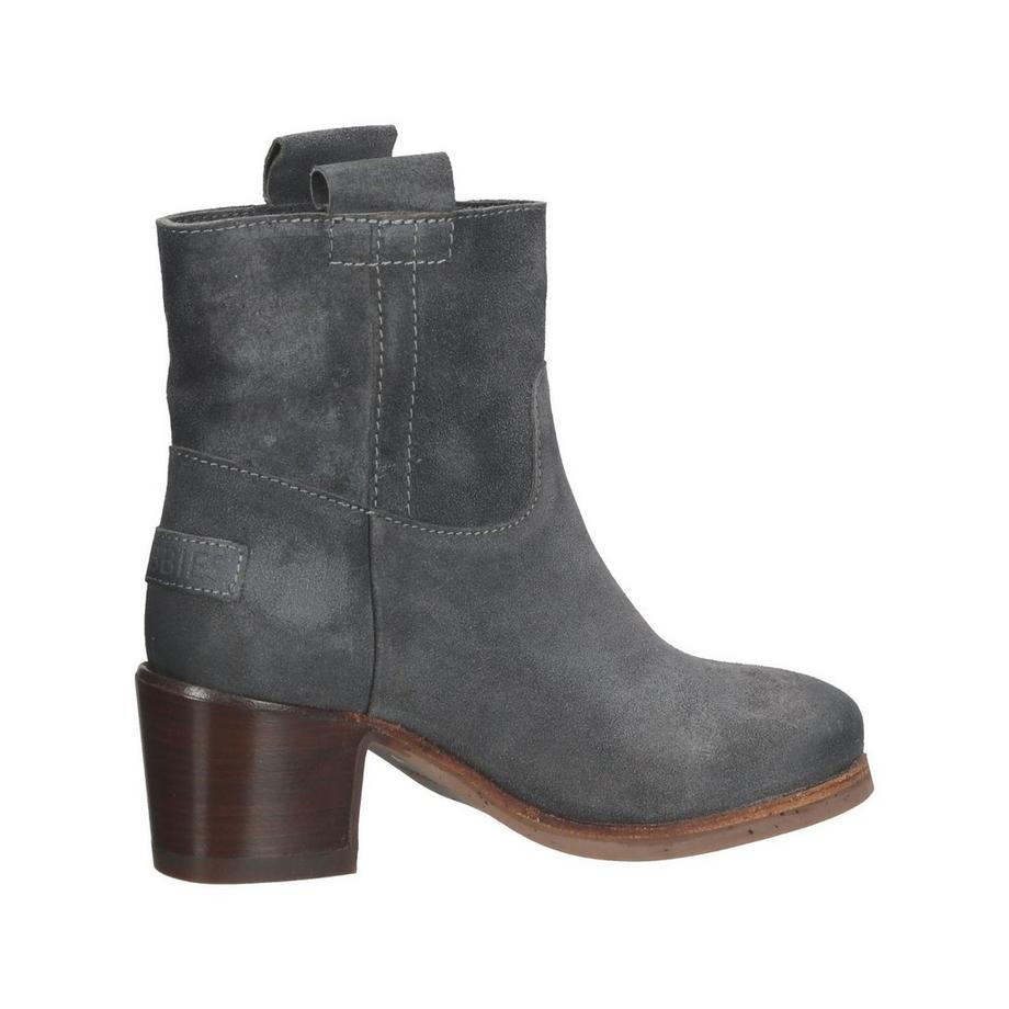 Shabbies Amsterdam Veloursleder Chelsea Stiefelette mit Blockabsatz  