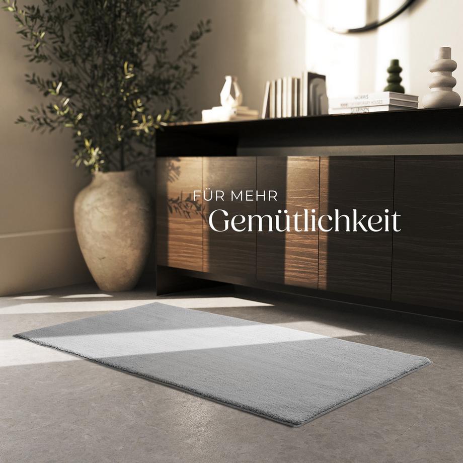 Tectake Kurzflorteppich Soft Zone verschiedene Größen und Farben flauschige Oberfläche  