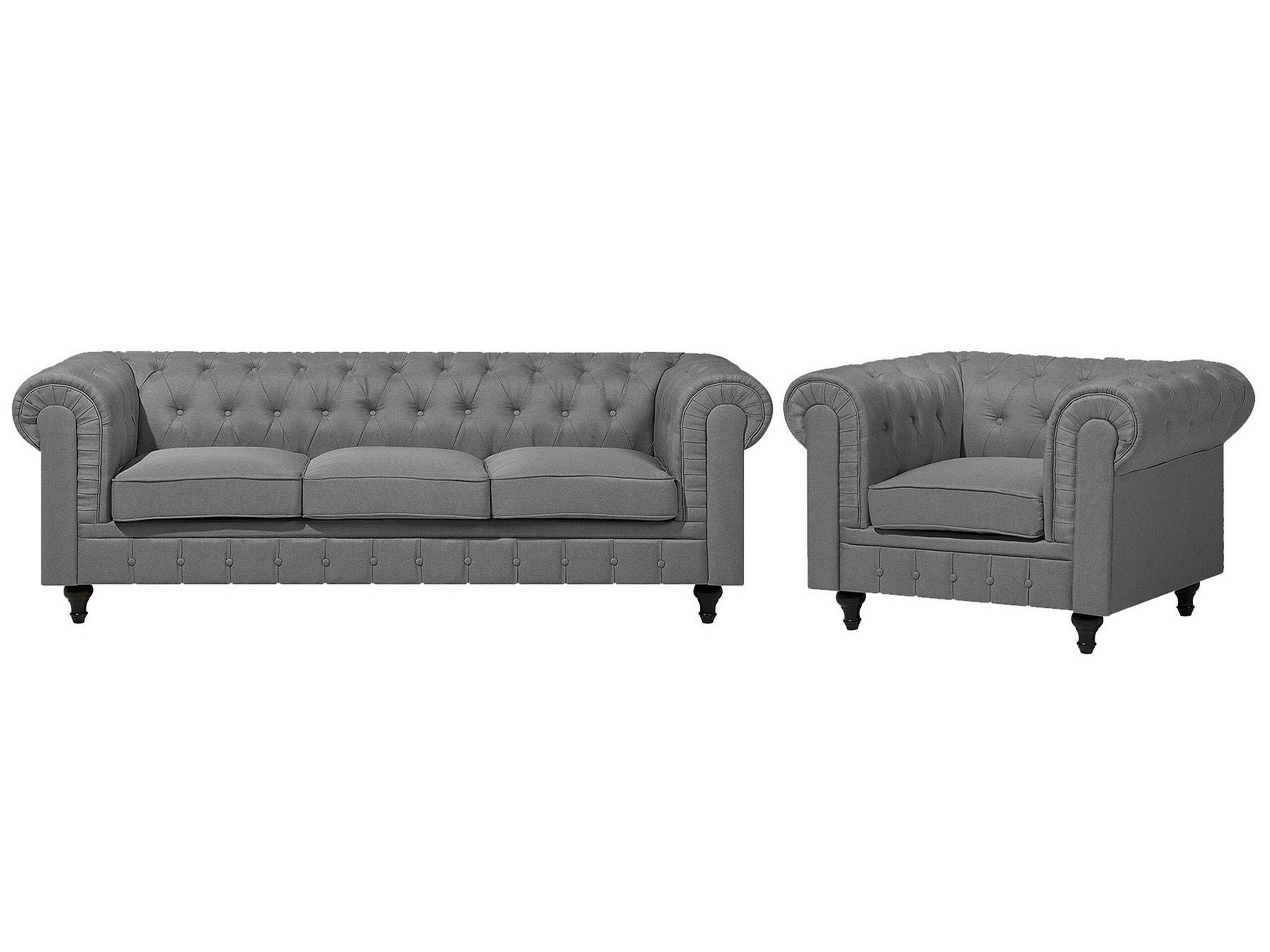 Image of Wohnzimmer Set aus Polyester Industriell CHESTERFIELD Wohnzimmer Set aus Polyester Industriell CHESTERFIELD