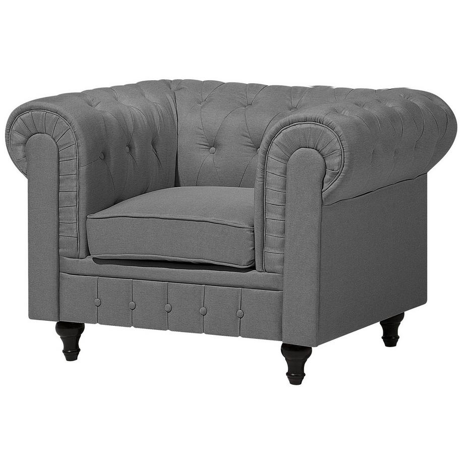 Beliani Ensemble de salon en Tissu Industriel CHESTERFIELD  