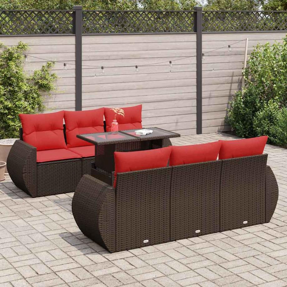VidaXL set divano da giardino Polirattan  
