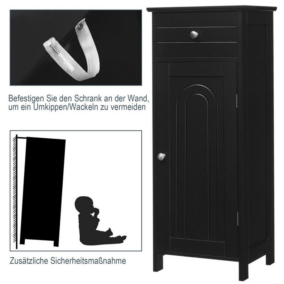 Northix Mobiletto da bagno con cassetto  