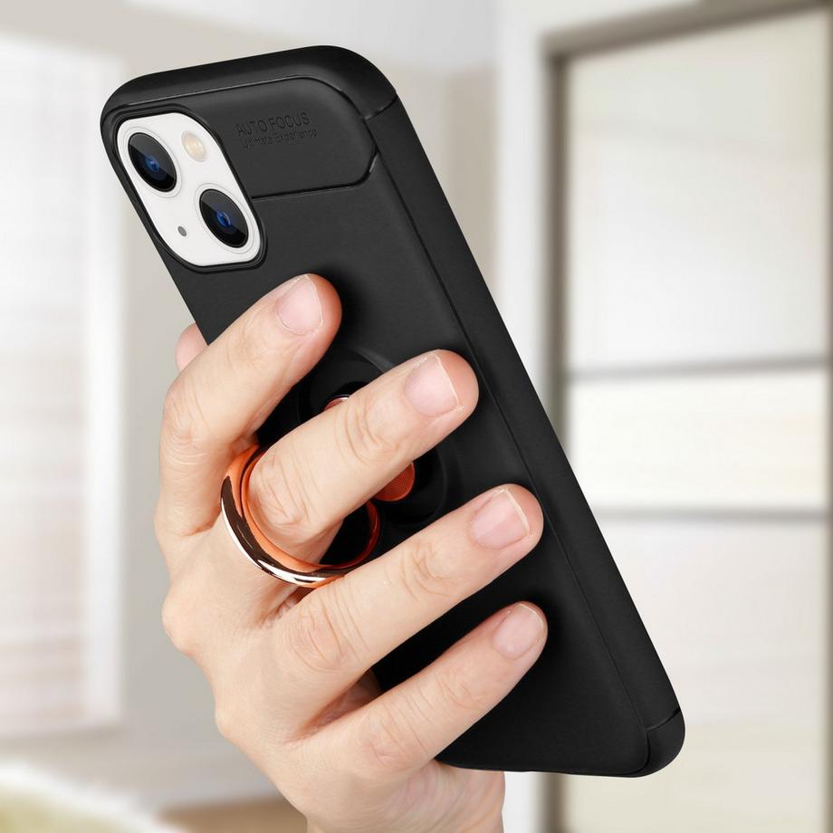 Cadorabo  Housse compatible avec Apple iPhone 14 - Coque de protection avec anneau de focalisation en silicone TPU 