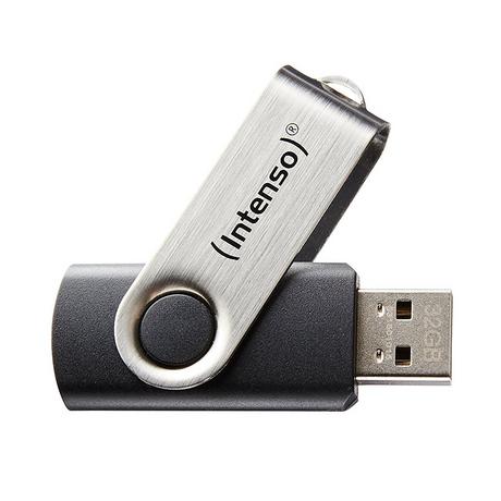Intenso  Intenso Basic Line USB-Stick 32 GB USB Typ-A 2.0 Schwarz, Silber 