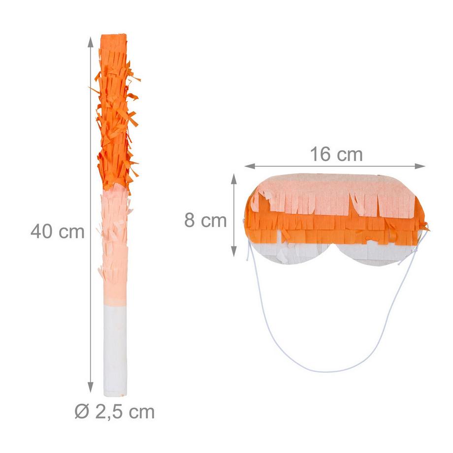 B2X  Pinata flamant rose avec massue et masque 