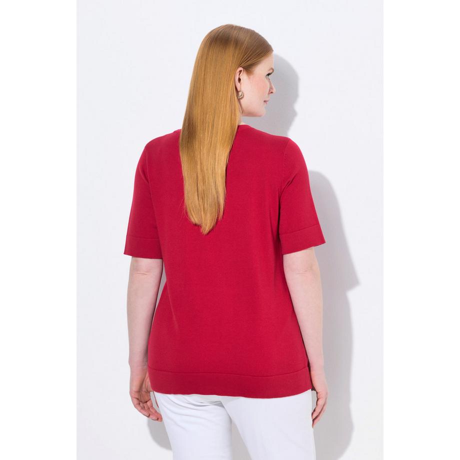 Ulla Popken Twinset Col Rond Manches Courtes Coton Pima Pull  