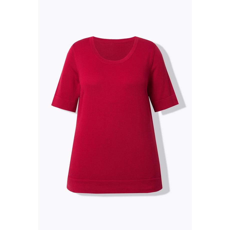 Ulla Popken Twinset Col Rond Manches Courtes Coton Pima Pull  