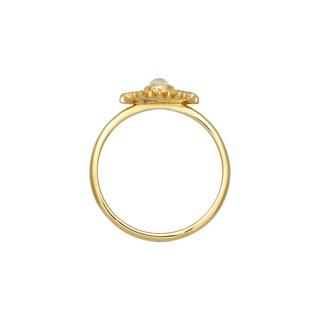 Elli  Bague Blogueur Femme Sun Boho Look Trend Avec Pierre De Lune 