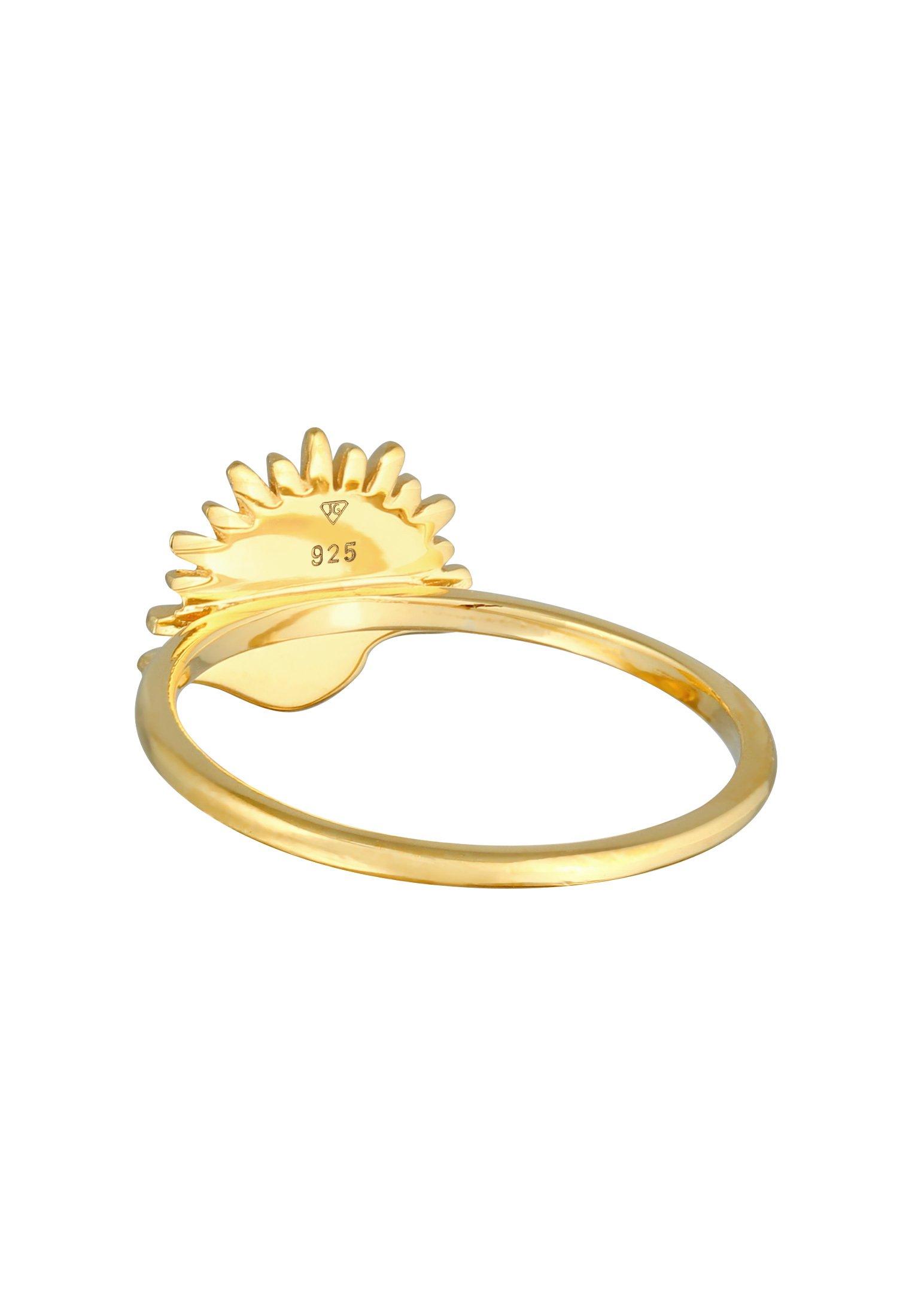 Elli  Bague Blogueur Femme Sun Boho Look Trend Avec Pierre De Lune 