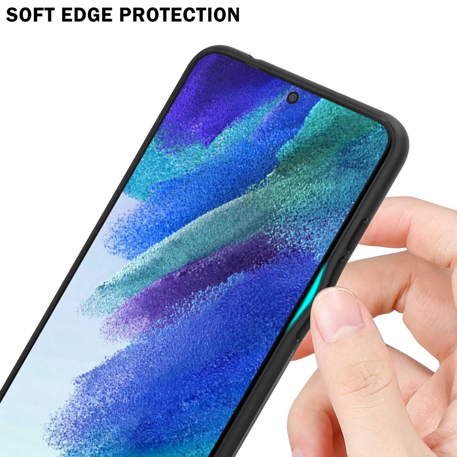 Cadorabo  Housse compatible avec Samsung Galaxy S22 - Coque de protection bicolore en silicone TPU et dos en verre trempé 