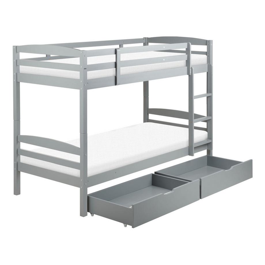 Beliani Hochbett mit Schubladen aus Kiefernholz Skandinavisch REGAT  