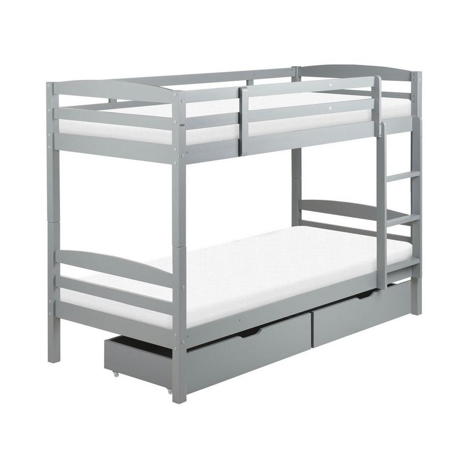 Beliani Hochbett mit Schubladen aus Kiefernholz Skandinavisch REGAT  