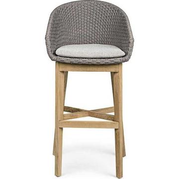 Tabouret de bar de jardin Coachella avec coussins en pierre