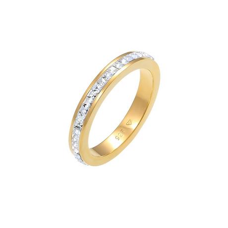 Elli  Bague Elli Premium Ring Bandring Geo Shape Kristalle 925 Silber 