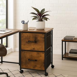 Northix Mobiler Aktenschrank, 2 Schubladen  