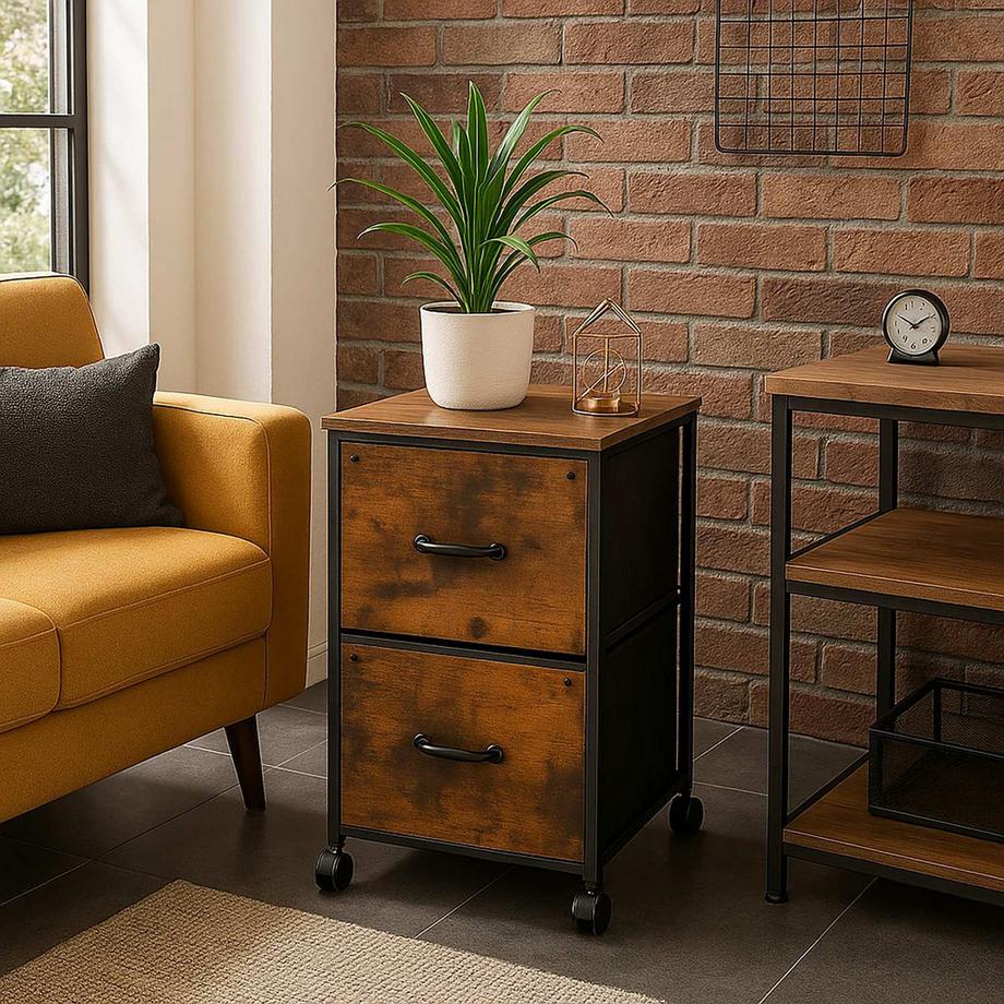 Northix Classeur mobile, 2 tiroirs  