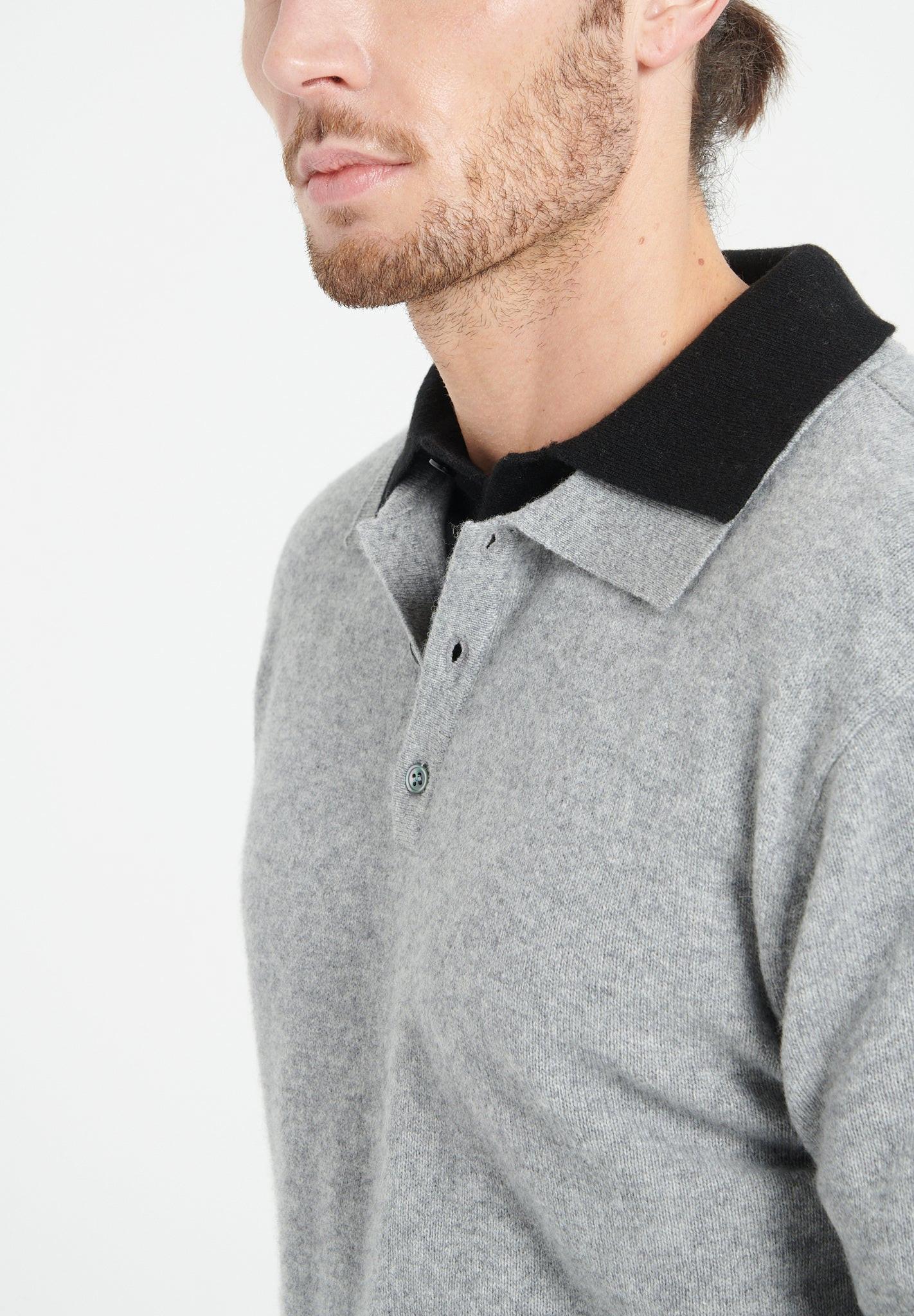 Studio Cashmere8  LUKE 5 Langärmeliges Polo-Shirt - 100% Kaschmir 