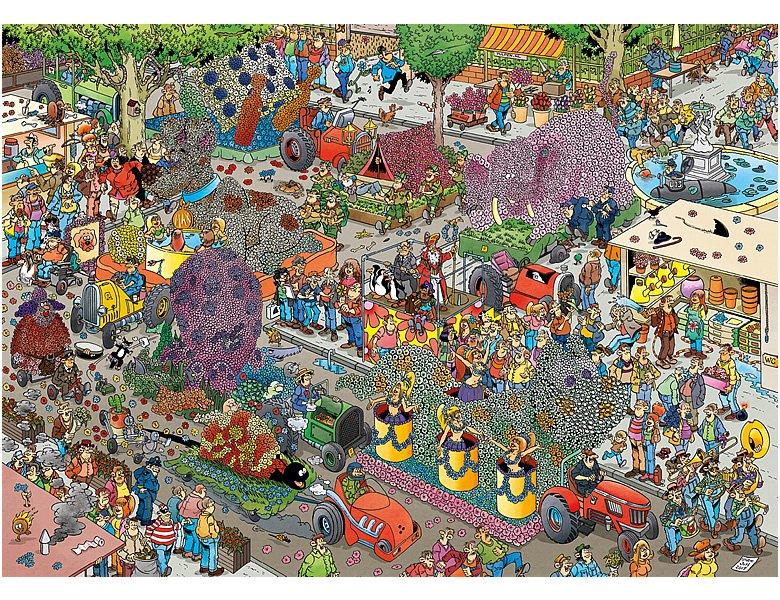 JUMBO  Jan van Haasteren - Die Blumen-Parade - 1000 Teile Puzzle 