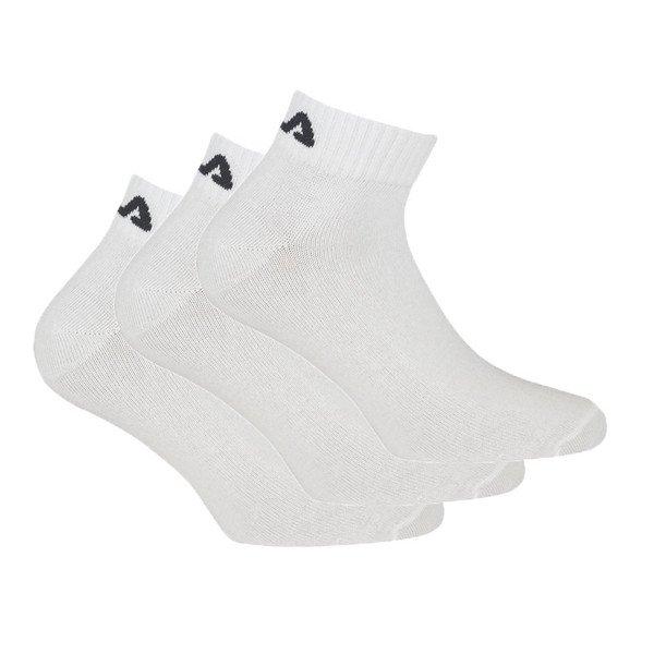Image of Fila Quartersocken 3er-pack Unisex Weiss 43-46