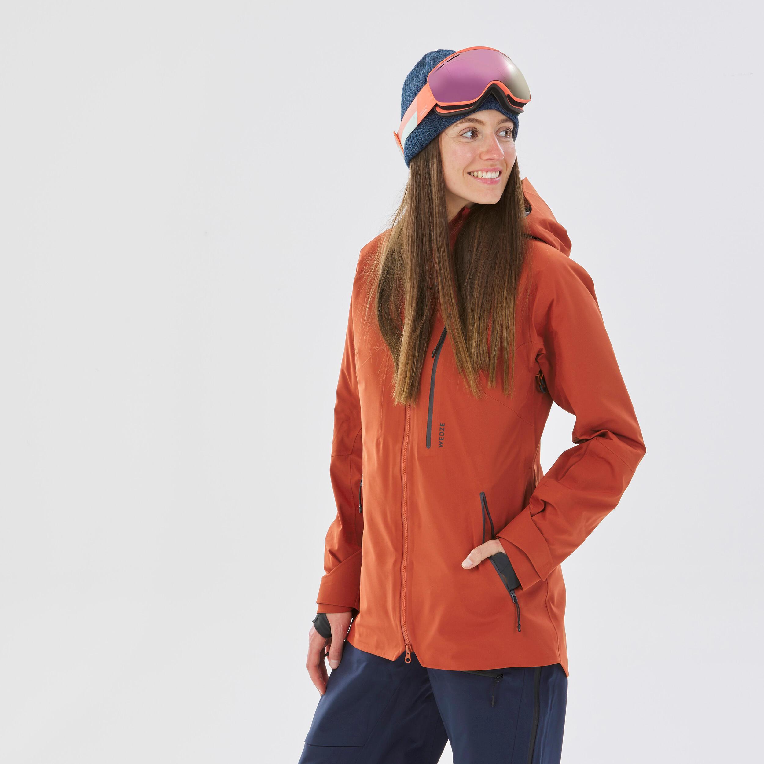 Image of Skijacke Freeride - Fr 500 Damen Braun Medium XS