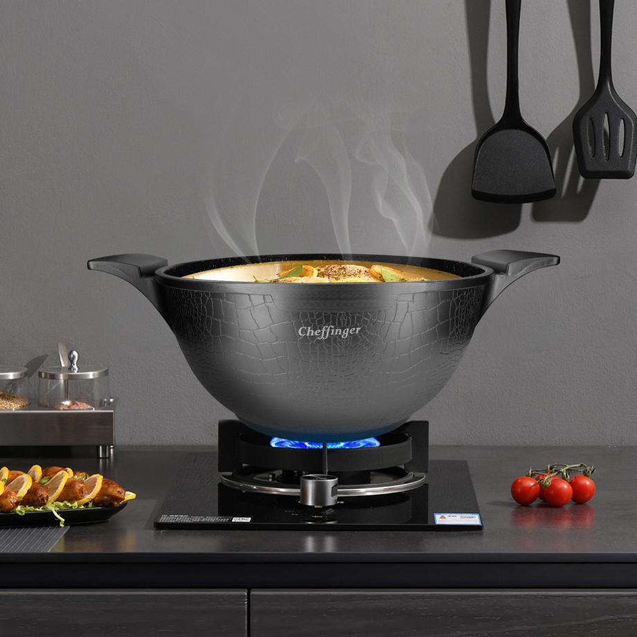 Cheffinger 3 Pentole 20/24/28cm modello coccodrillo  