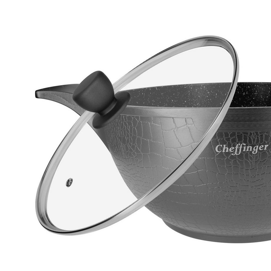 Cheffinger 3 Pentole 20/24/28cm modello coccodrillo  