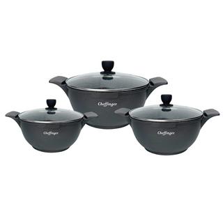 Cheffinger 3 Pentole 20/24/28cm modello coccodrillo  