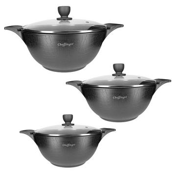 3 Pentole 20/24/28cm modello coccodrillo