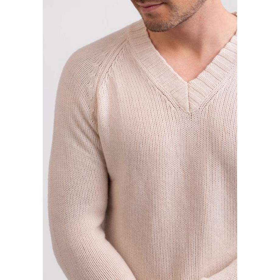 CASH-MERE.CH Recycelter Kaschmir V-Ausschnitt Pullover  