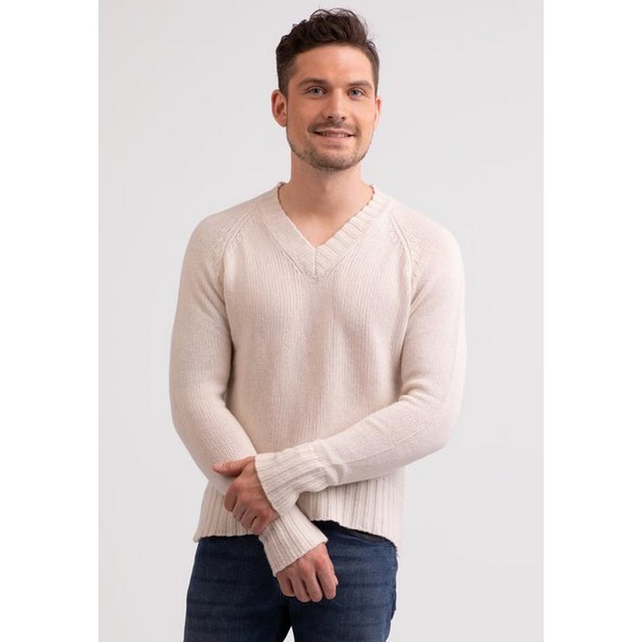 CASH-MERE.CH Recycelter Kaschmir V-Ausschnitt Pullover  