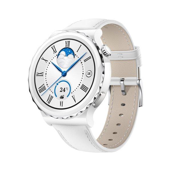 Image of Watch Gt 3 Pro 3,35 Cm (1.32 Zoll) Amoled 43 Mm 4g Weiß Gps Unisex 43mm