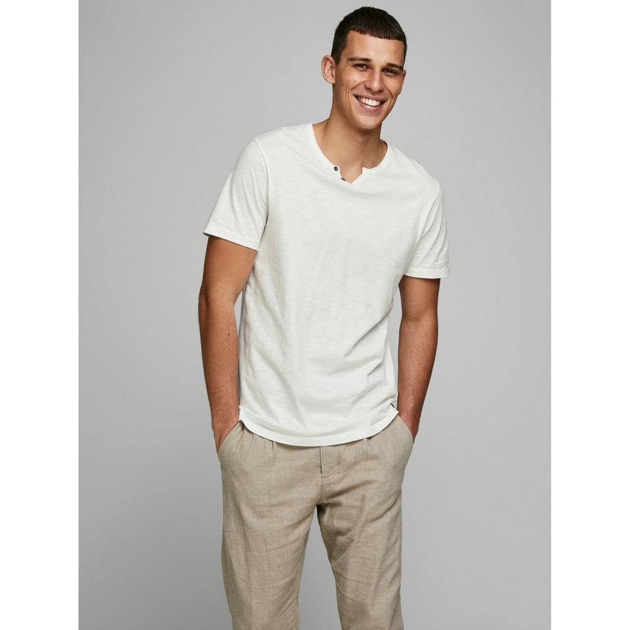 JACK & JONES Split Neck Kurzarm T-Shirt  