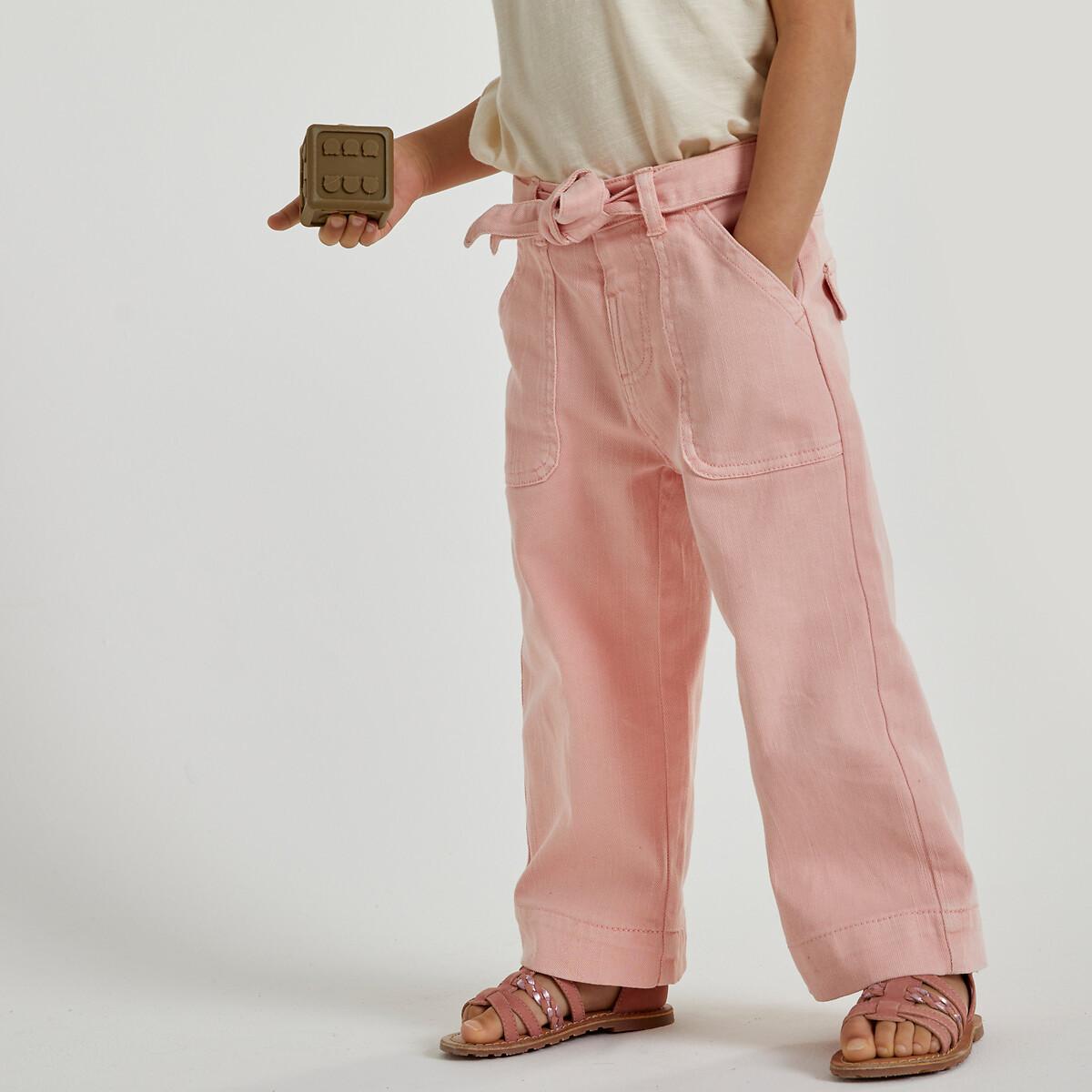 Image of Weite Hose Mit Bindegürtel Unisex Rosa 18M
