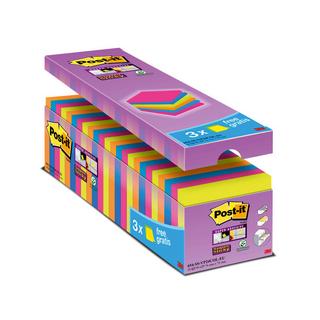 Post it POST-IT Super Sticky Notes 76x76mm 654SE24 24 Farben 24 x 90 Blatt  