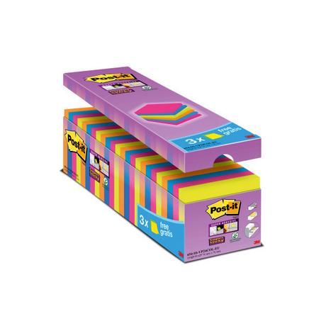 Post it POST-IT Super Sticky Notes 76x76mm 654SE24 24 Farben 24 x 90 Blatt  