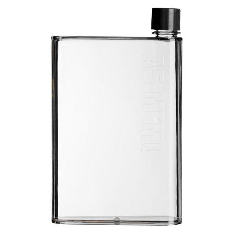 eStore Flache Wasserflasche, A5 Memo - Transparent  