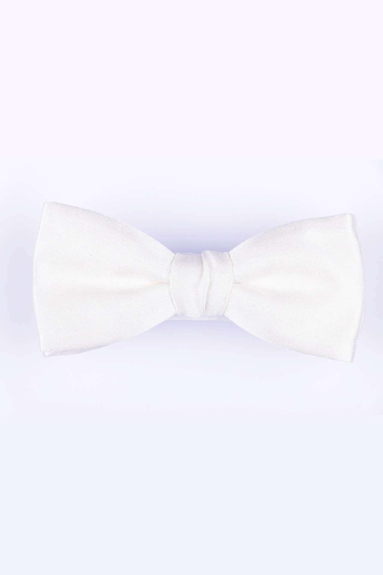 Image of Einfach Geknotete Seidenfliege Herren Weiss ONE SIZE