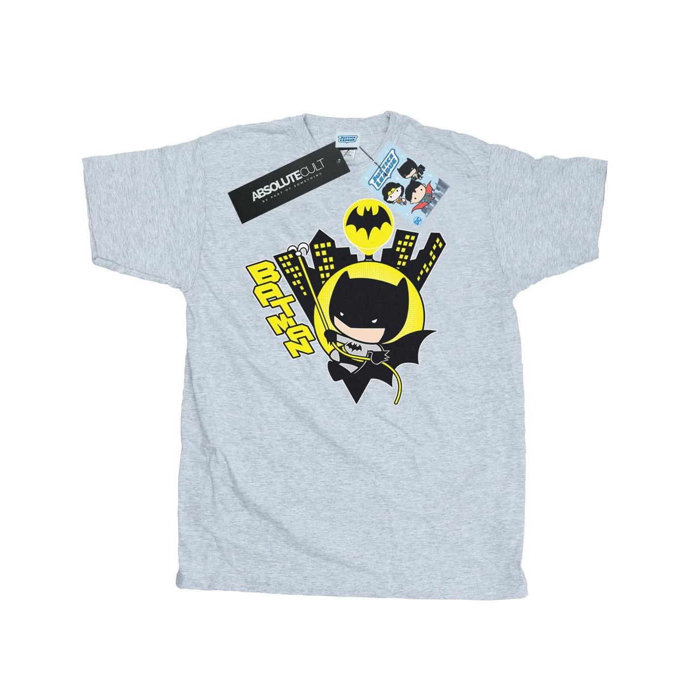 Image of Chibi Batman Swinging Tshirt Herren Grau 3XL