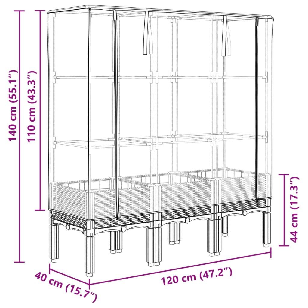 VidaXL letto rialzato Polipropilene  