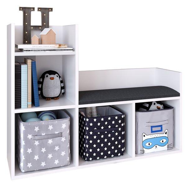 Image of Holz Kinderregal Bücherregal Sitzbank Kinder Spielzeugregal Schuhregal Lelus Holz Kinderregal Bücherregal Sitzbank Kinder Spielzeugregal Schuhregal Lelus