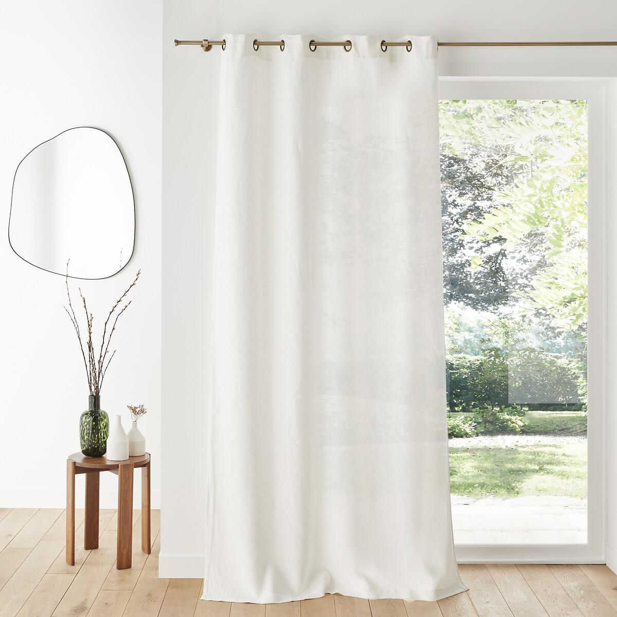 Image of Leinenvorhang Elba Mit Ösen Unisex Beige 140x350CM