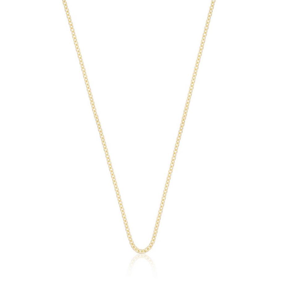 Collier rond d'forçat en or jaune 750, 1,9mm, 60cm