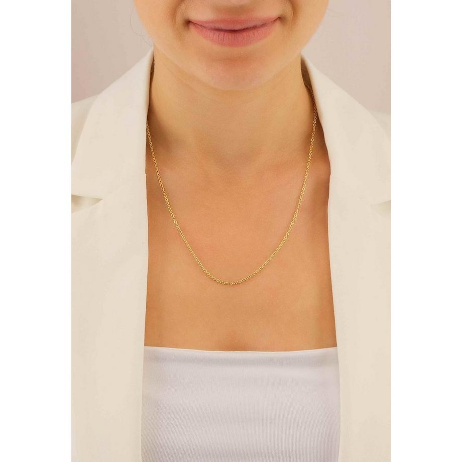 MUAU Schmuck  Collier rond d'forçat en or jaune 750, 1,9mm, 60cm 
